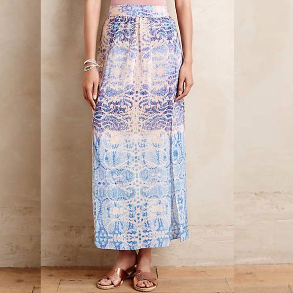 Anthropologie Dresses & Skirts - Anthropologie | Waimea Maxi Skirt Silk Dip Tie Dye